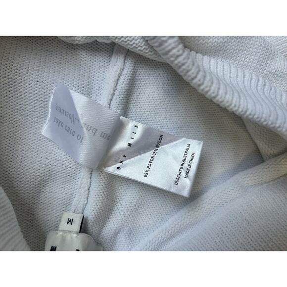 ONE MILE Archie Pants in White Womens Size M Knit - Picture 6 of 7